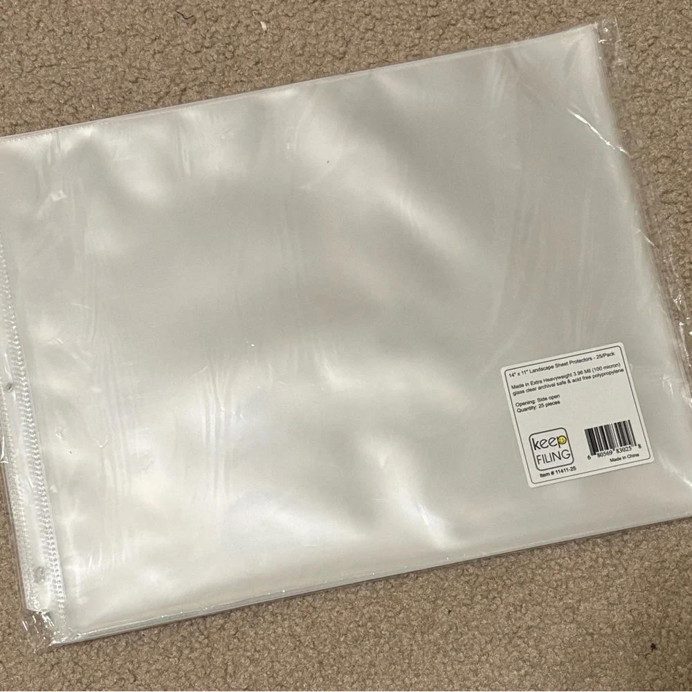 Ten 14x11 page protectors for scrapbooks